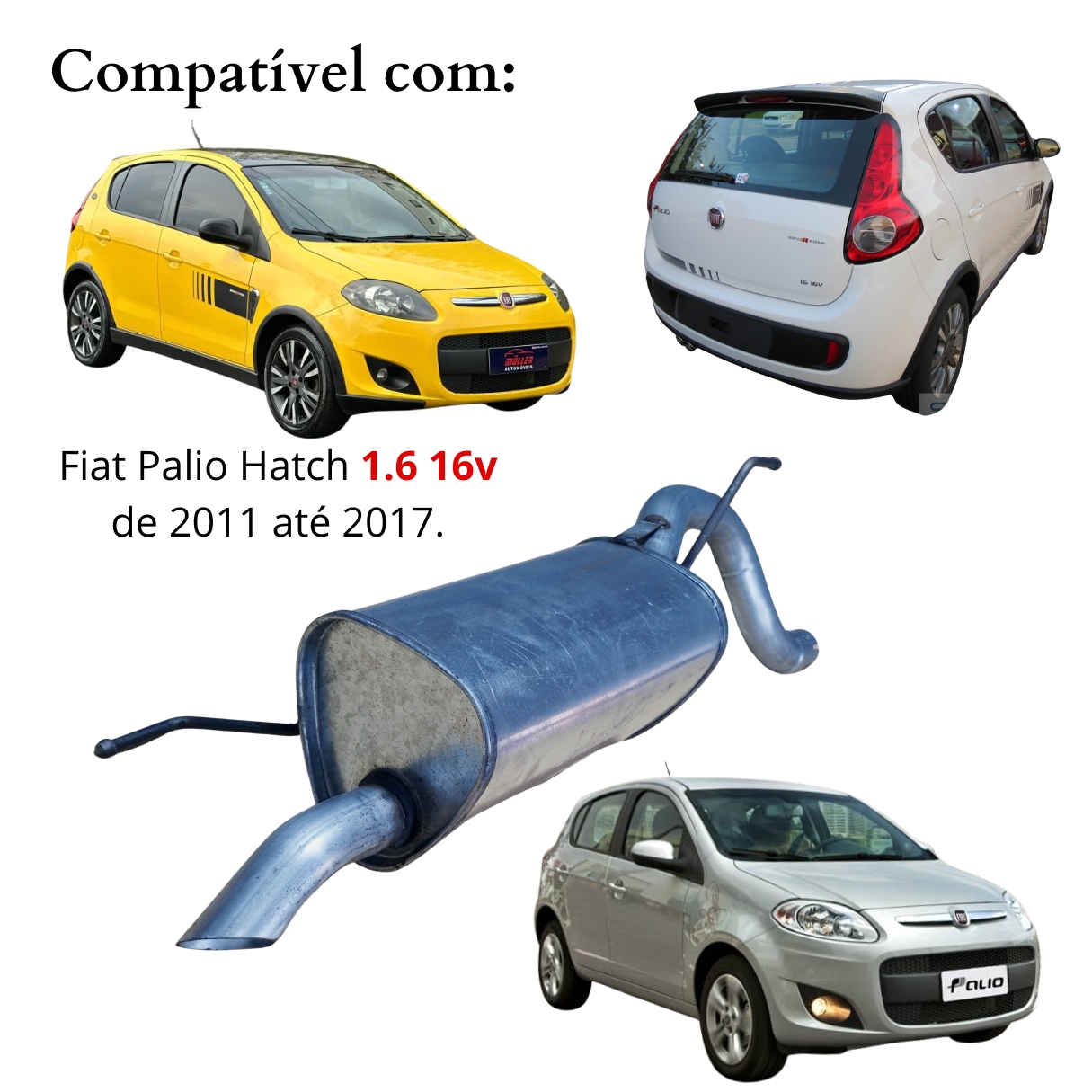 Escapamento Traseiro Fiat Palio hatch 1. ...