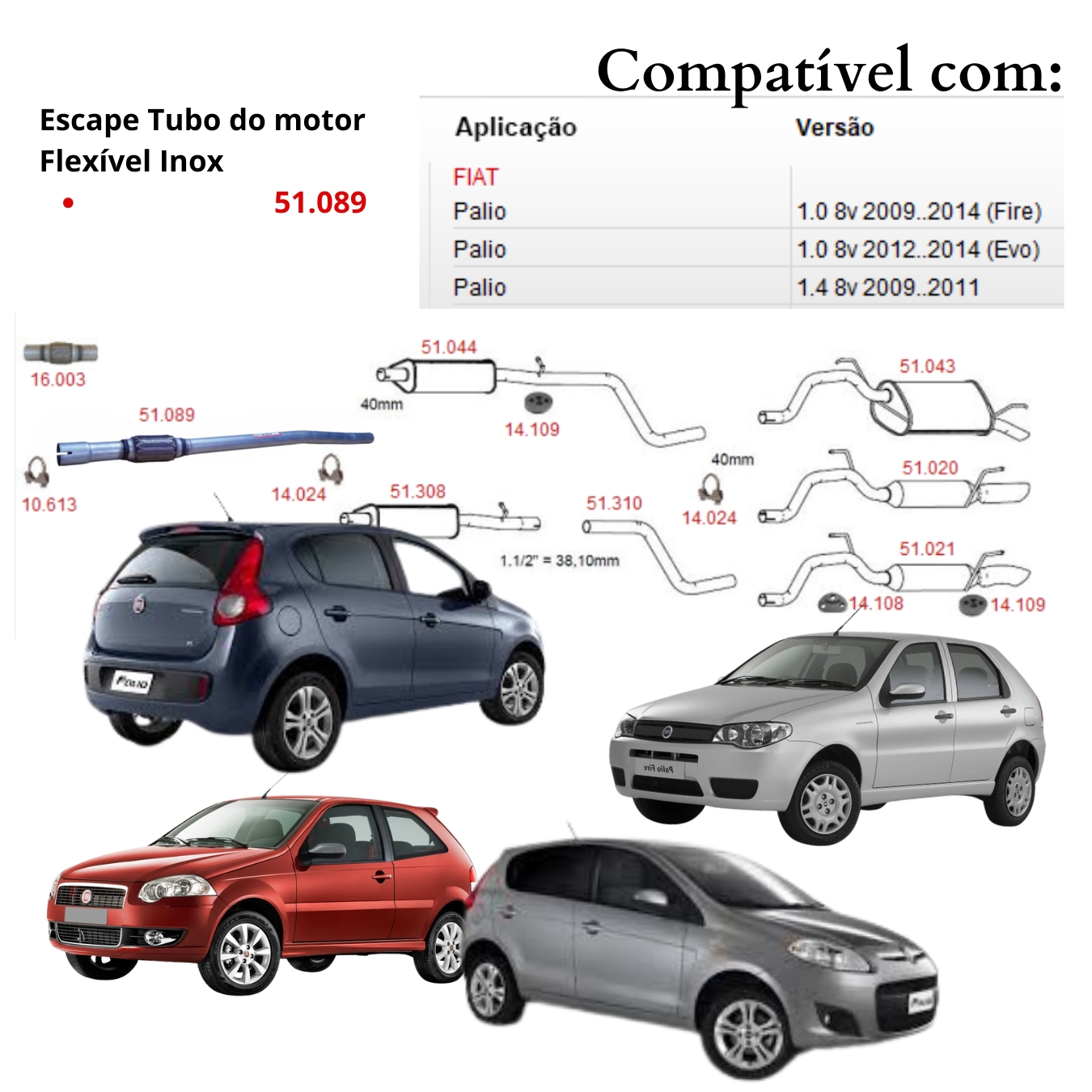 Escapamento Tubo do Motor com Flexível F ...