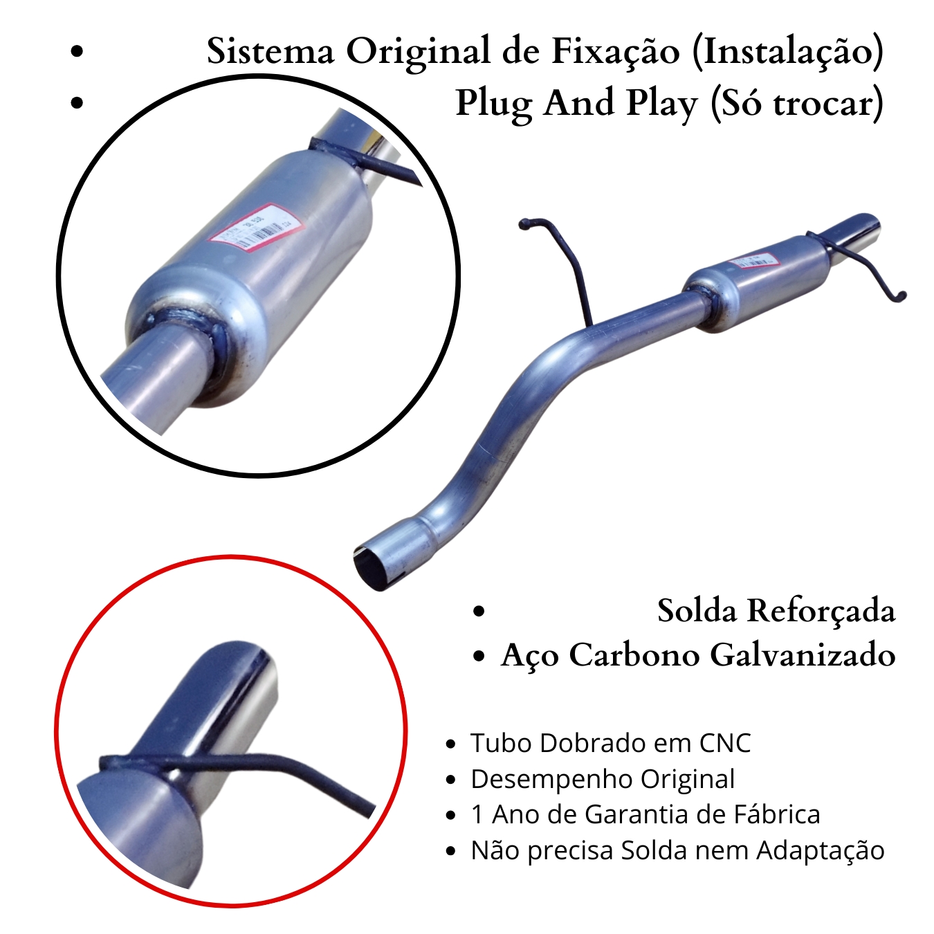 Escapamento Descarga Abafador Esportivo C...