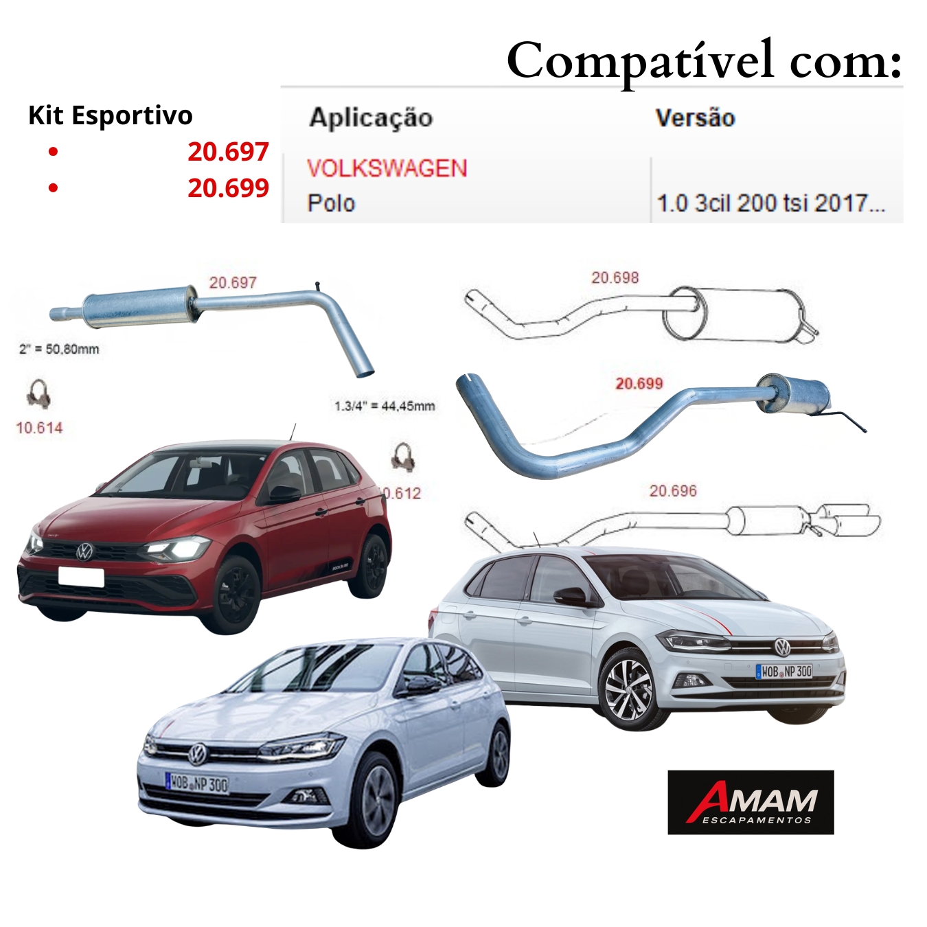 Kit Completo Esportivo Volkswagen Polo TS...