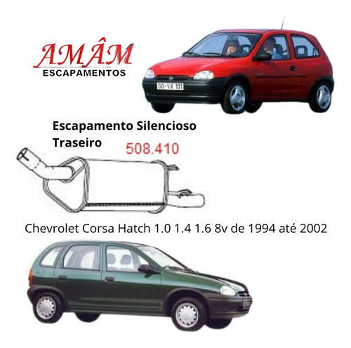Escapamento Silencioso Traseiro Chevrolet...