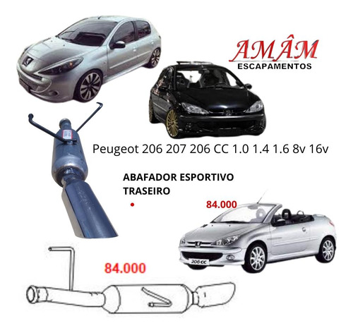 Escapamento Final Abafador Esportivo JK  ...